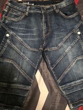 Men's Slim Fit Dark Blue Denim Jeans